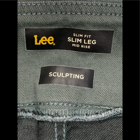 Lee Sculpting Jeans Mid rise Tummy control in Army Green size 8 - Picture 11 of 14